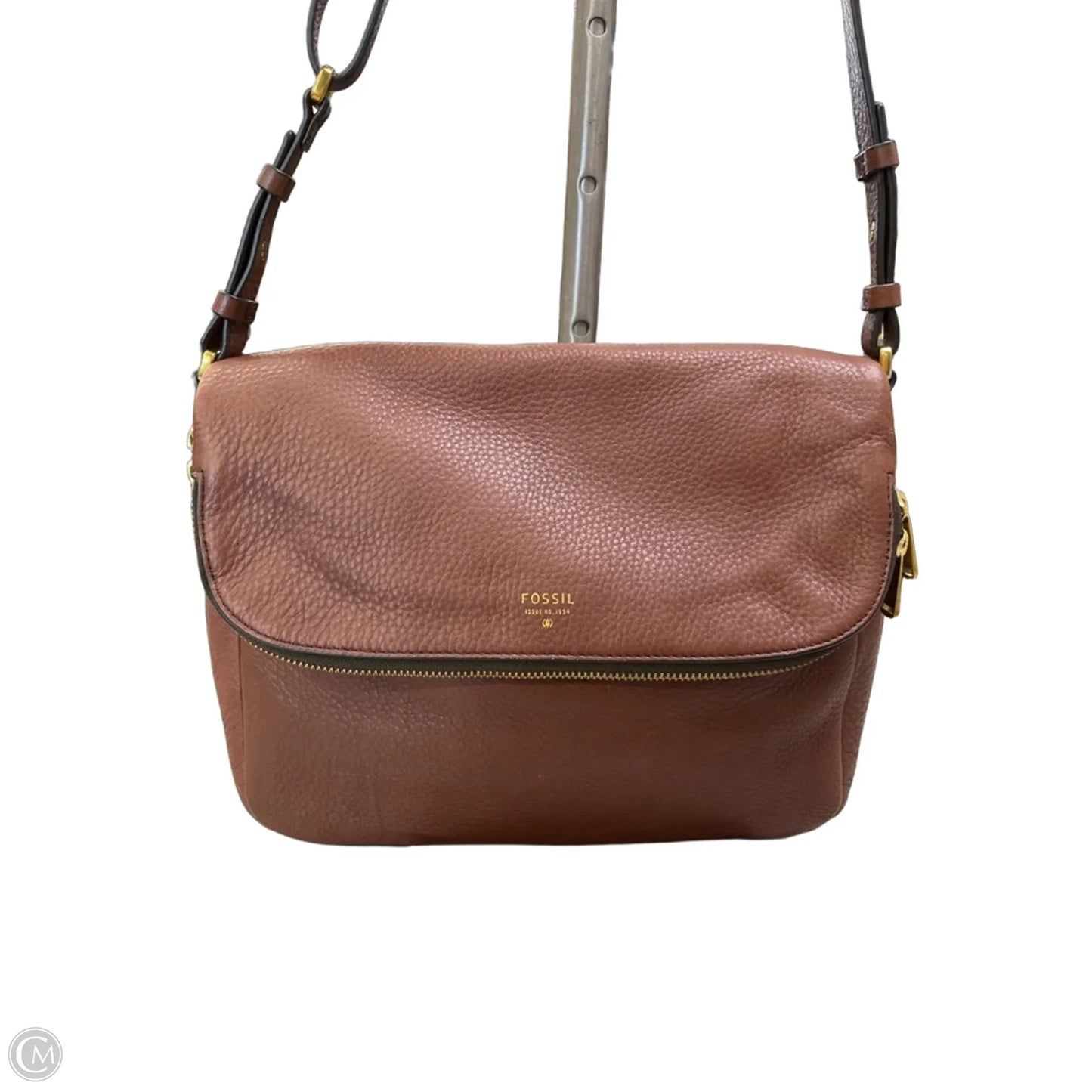 Crossbody Leather By Fossil, Size: Medium