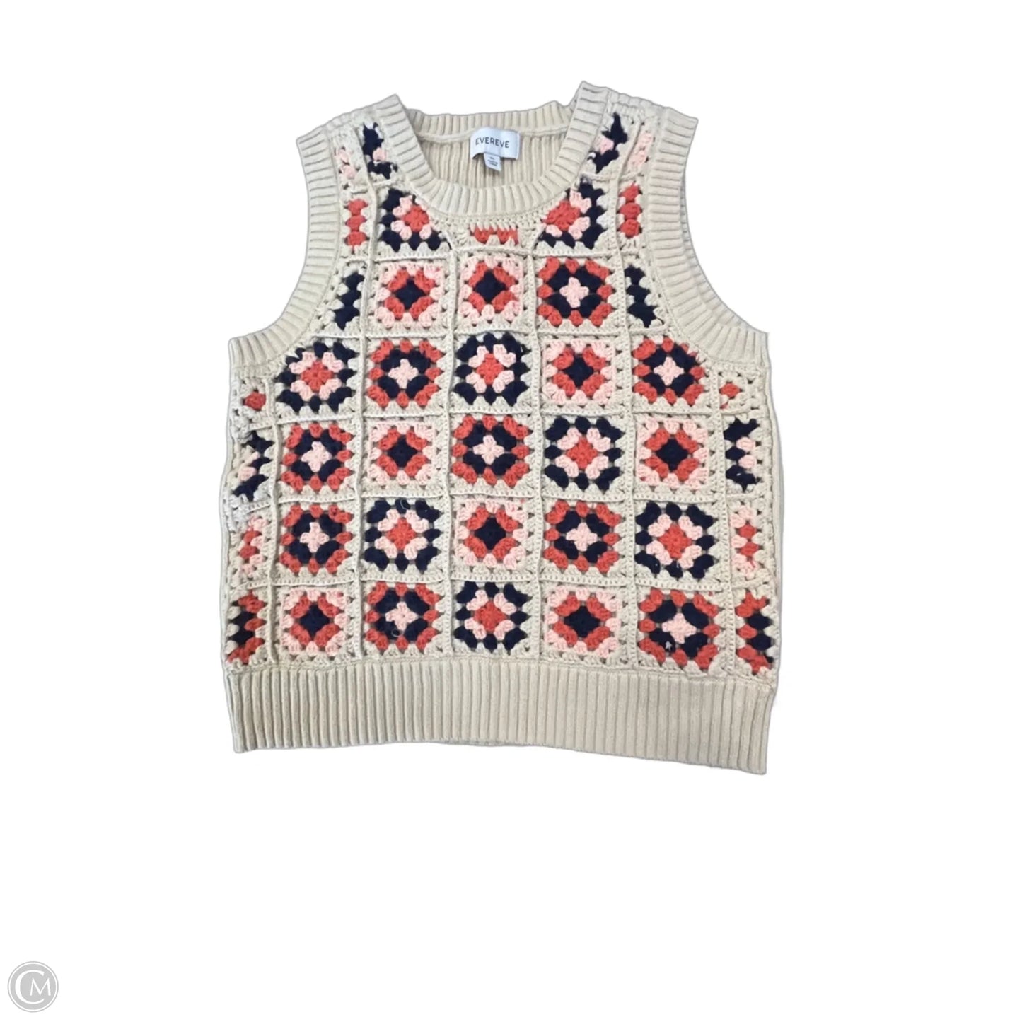 Vest Sweater By Evereve In Blue & Pink, Size: Xl