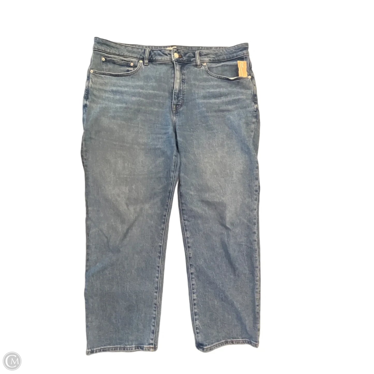Jeans Straight By Madewell In Blue Denim, Size: 18