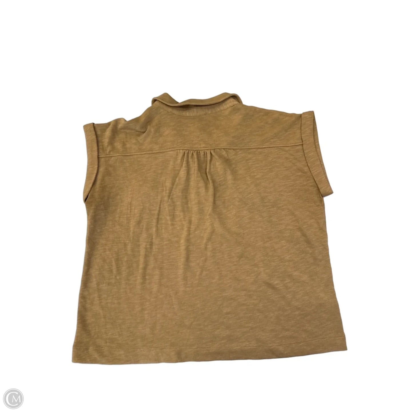 Top Short Sleeve By Loft In Brown, Size: L