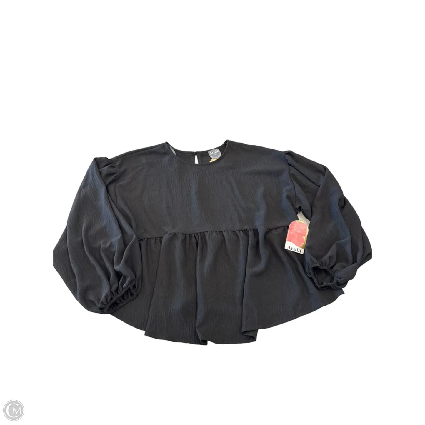 Blouse Long Sleeve By Arula In Black, Size: 1x