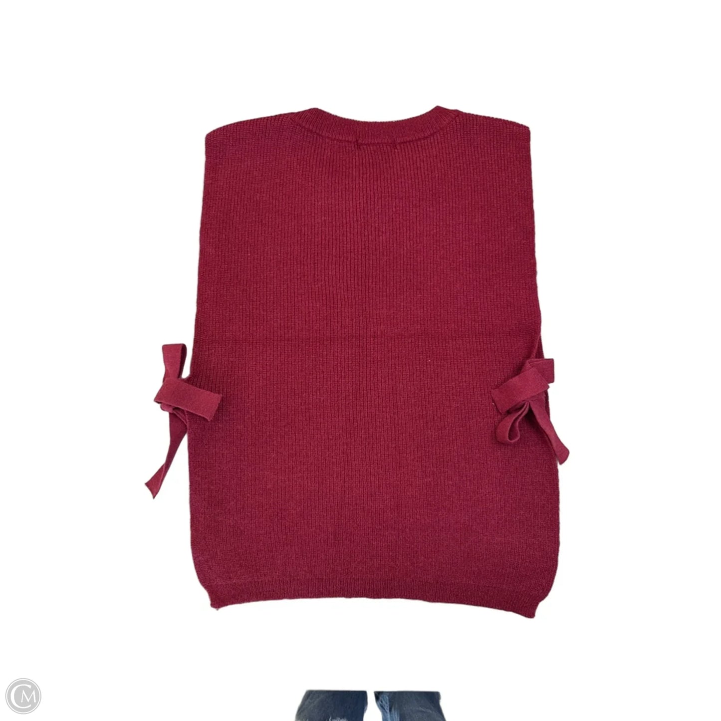 Vest Sweater By Zenana In Red, Size: L
