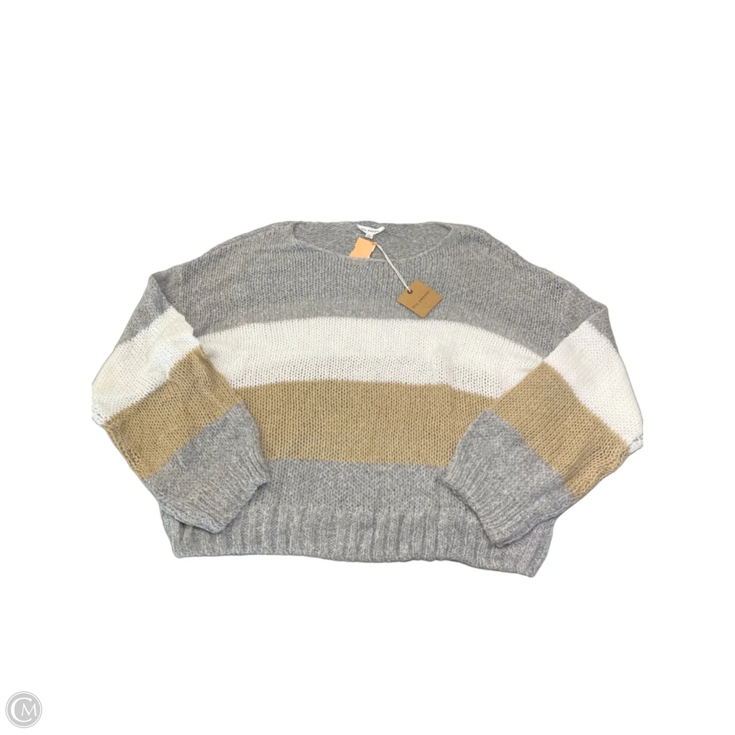 Sweater By Blu Pepper In Grey & White, Size: L