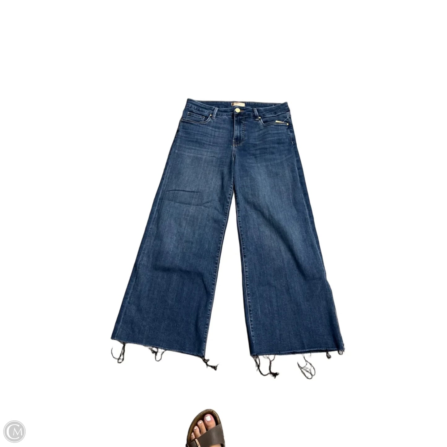 Jeans Flared By Kut In Blue Denim, Size: 8