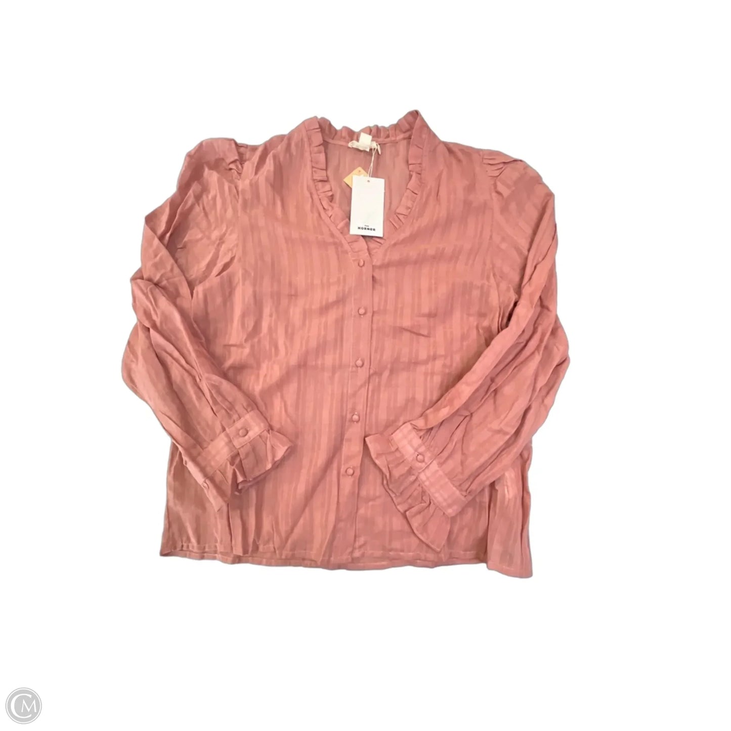 Top Long Sleeve By Cmb In Pink, Size: L