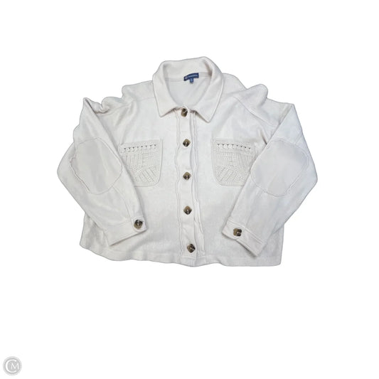 Jacket Shirt By Democracy In Cream, Size: Xl