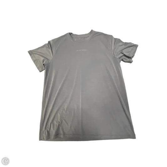 Athletic Top Short Sleeve By Lululemon In Grey, Size: Xl