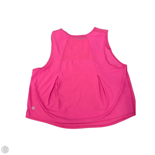 Athletic Tank Top By Lululemon In Pink, Size: S