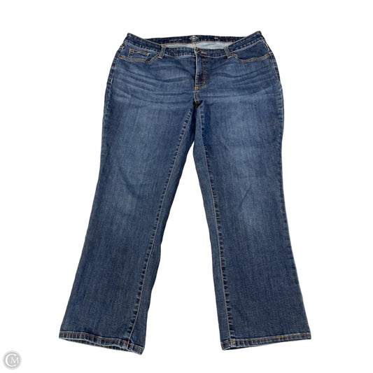 Jeans Straight By St Johns Bay In Blue Denim, Size: 16 short
