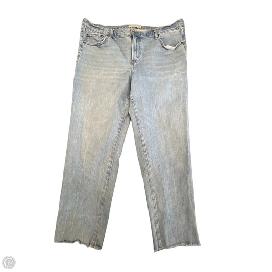 Jeans Straight By Abercrombie And Fitch In Blue Denim, Size: 18