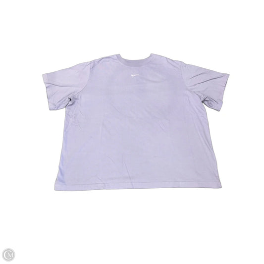 Athletic Top Short Sleeve By Nike Apparel In Purple, Size: Xl