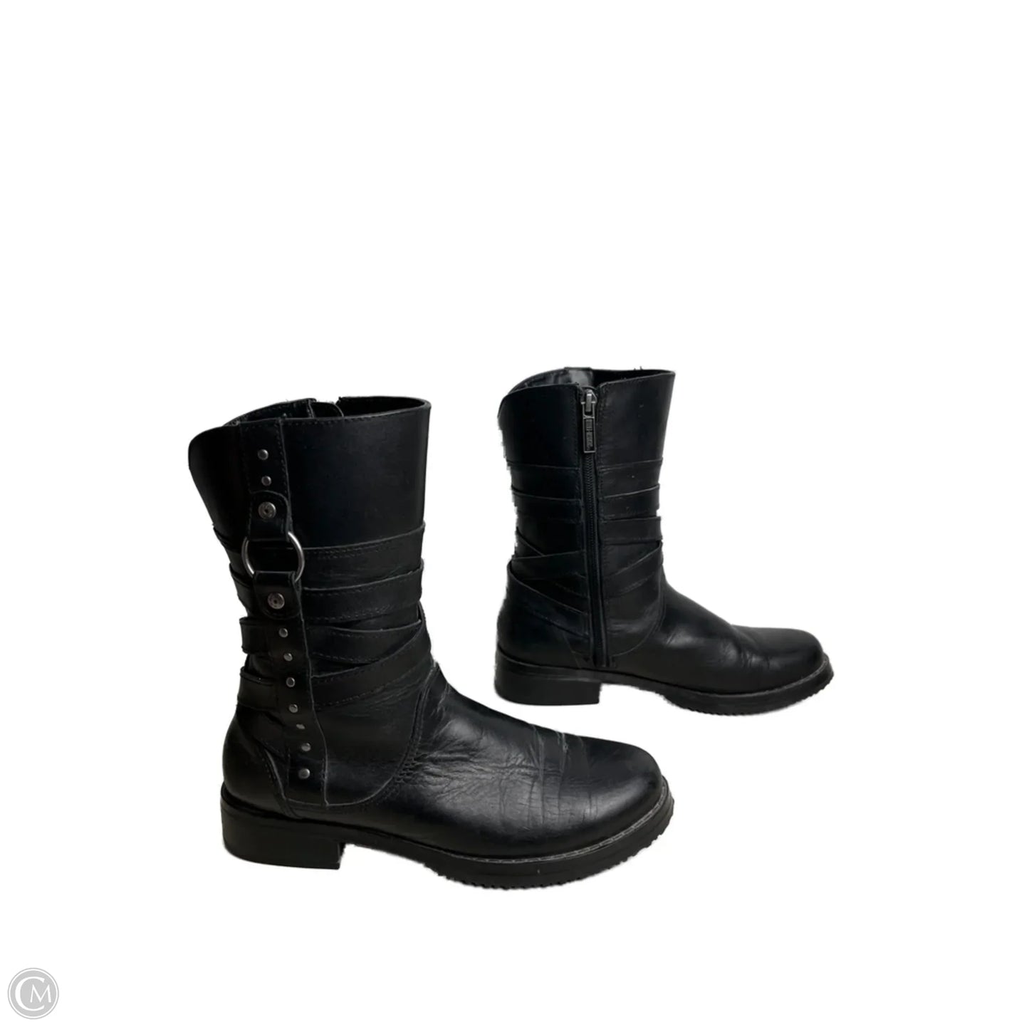 Boots Mid-calf Flats By Harley Davidson In Black, Size: 5.5