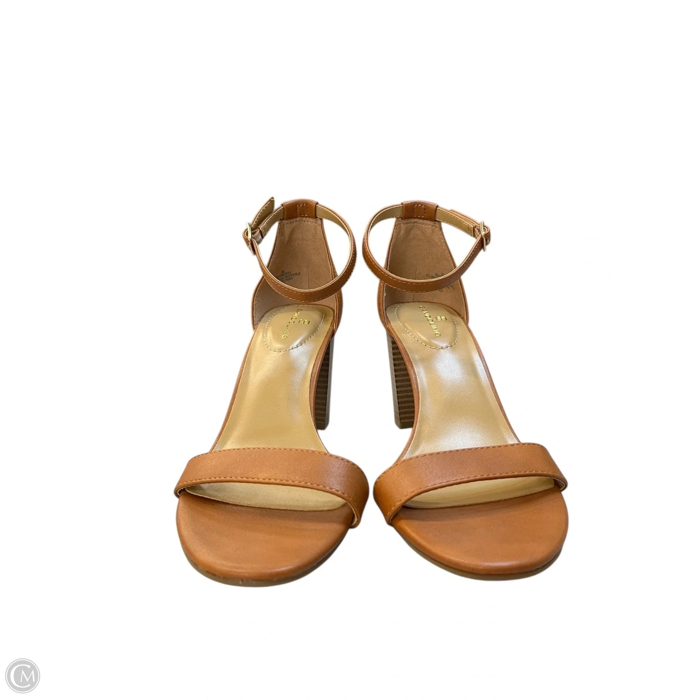 Sandals Heels Block By Bandolino In Brown, Size: 9