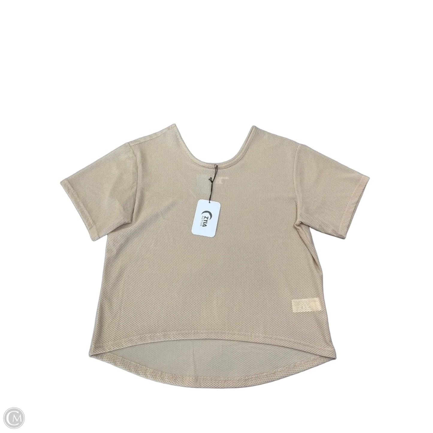 Top Short Sleeve By Zyia In Tan, Size: S