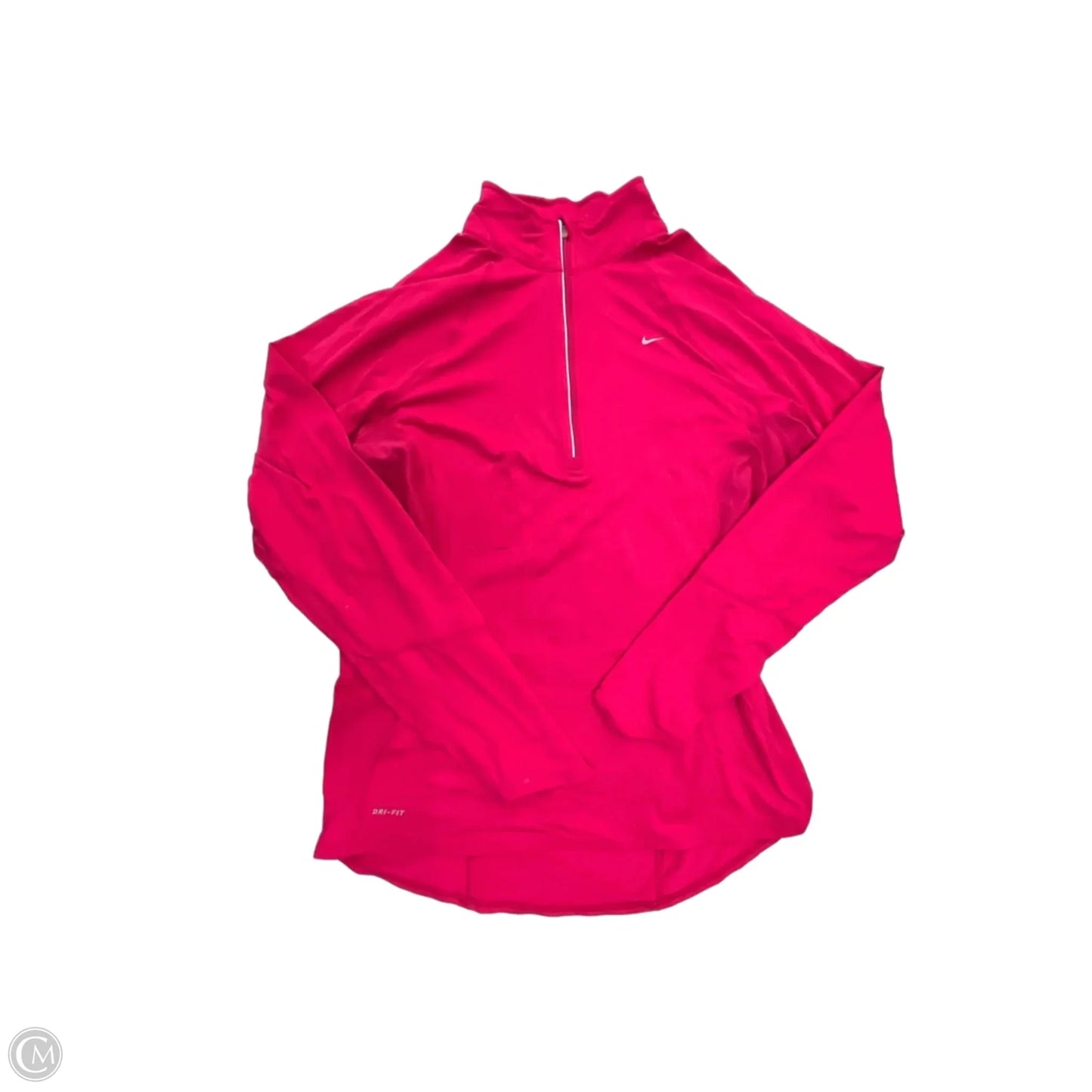 Athletic Top Long Sleeve Collar By Nike In Pink, Size: Xl