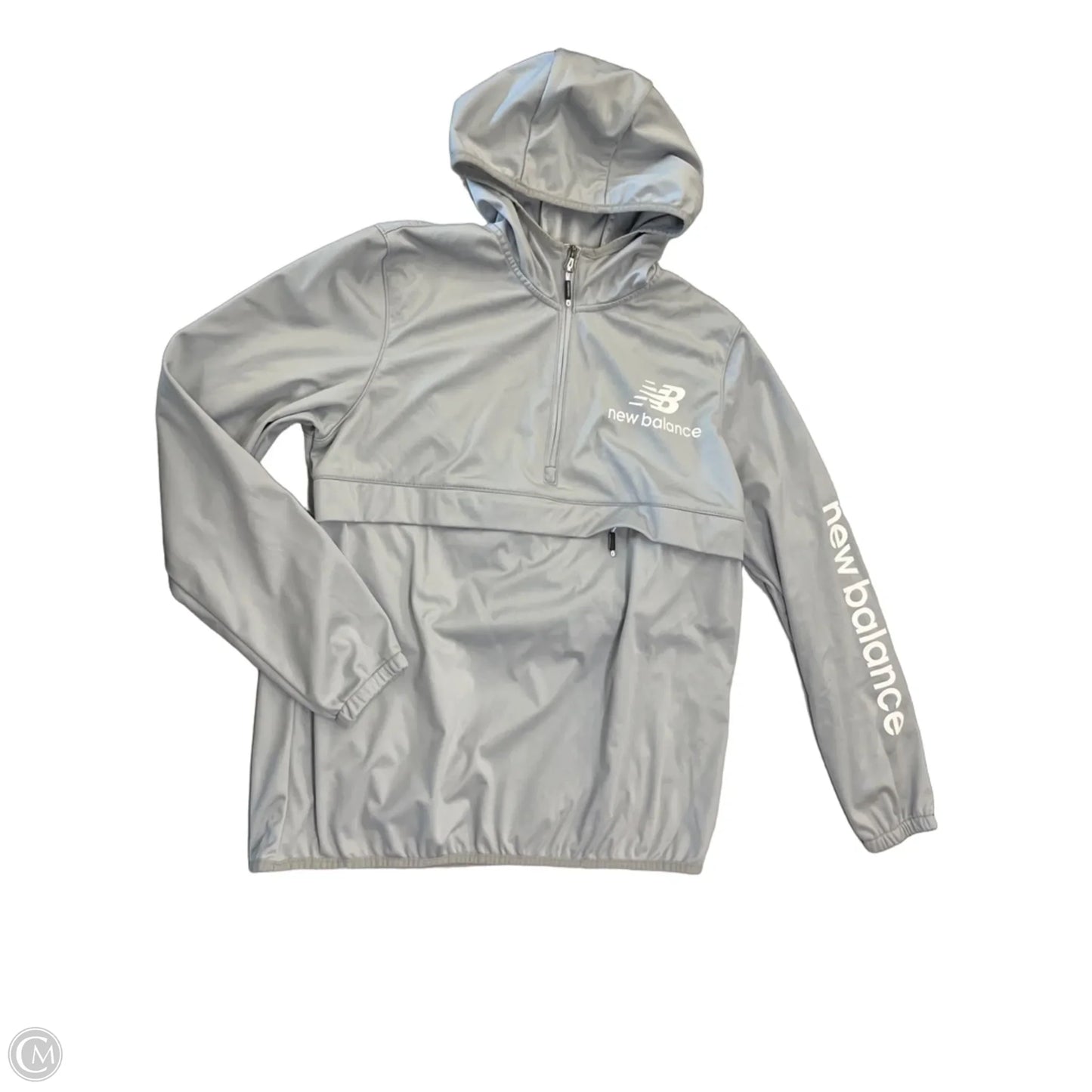 Athletic Jacket By New Balance In Grey, Size: L