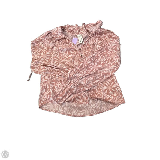 Blouse Long Sleeve By Florence Balducci In Mauve, Size: Xs