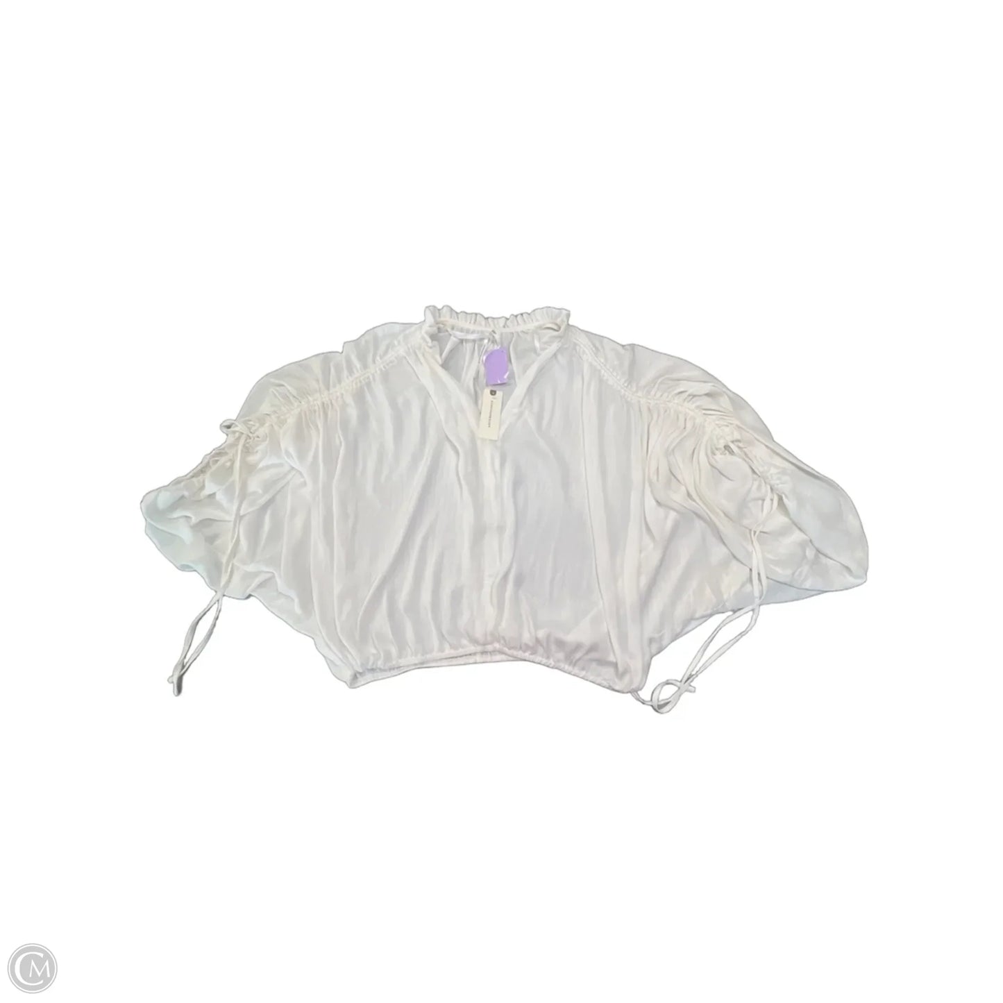 Blouse Short Sleeve By Anthropologie In Cream, Size: S