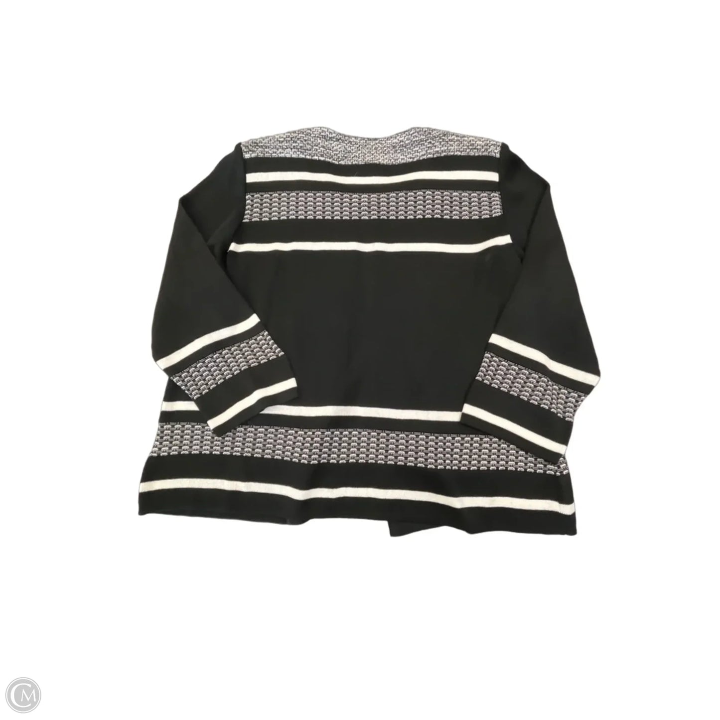 Cardigan By Ming Wang In Black & White, Size: L