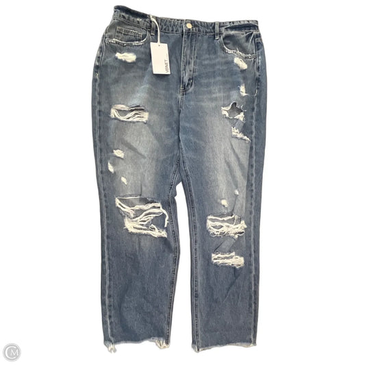 Jeans Boyfriend By Vervet In Blue Denim, Size: 14