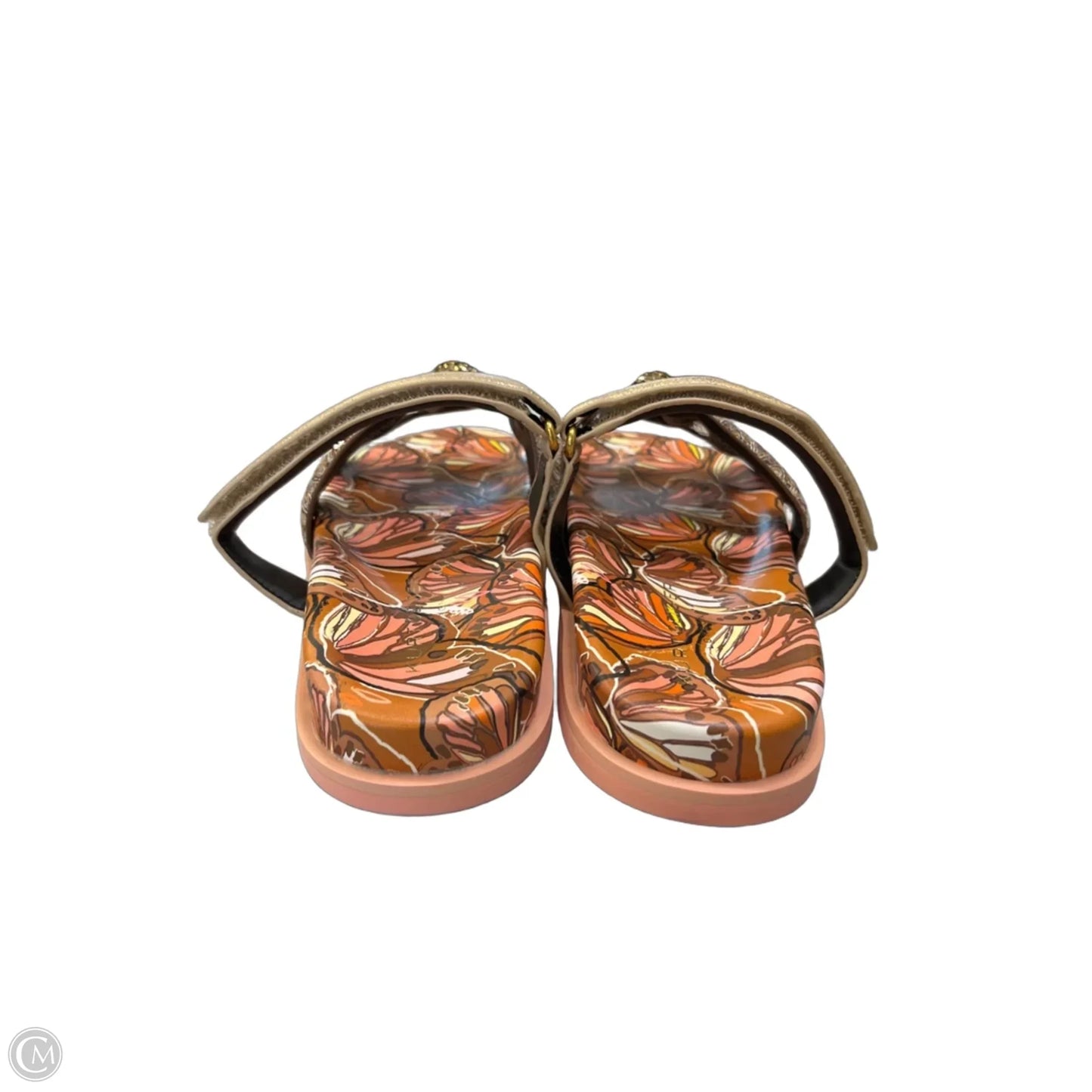 Sandals Designer By Kurt Geiger In Gold & Pink, Size: 10