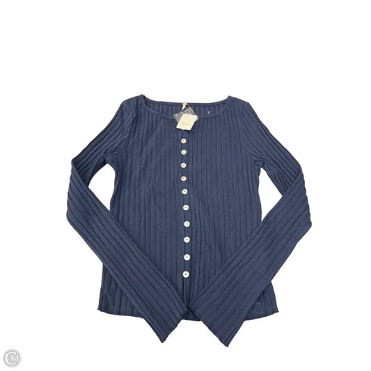 Top Long Sleeve By Free People In Navy, Size: L