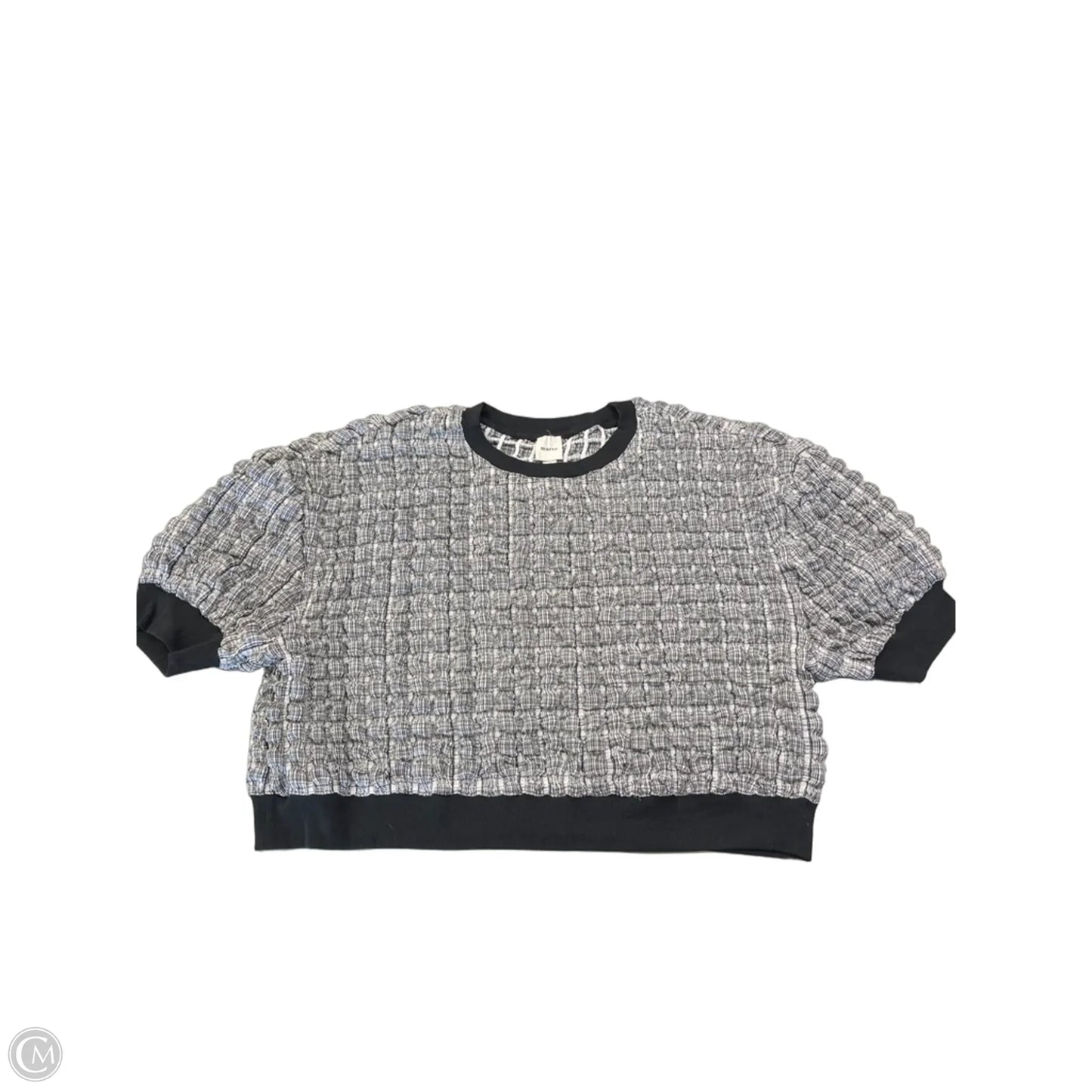 Top Short Sleeve By Maeve In Black & White, Size: Xl