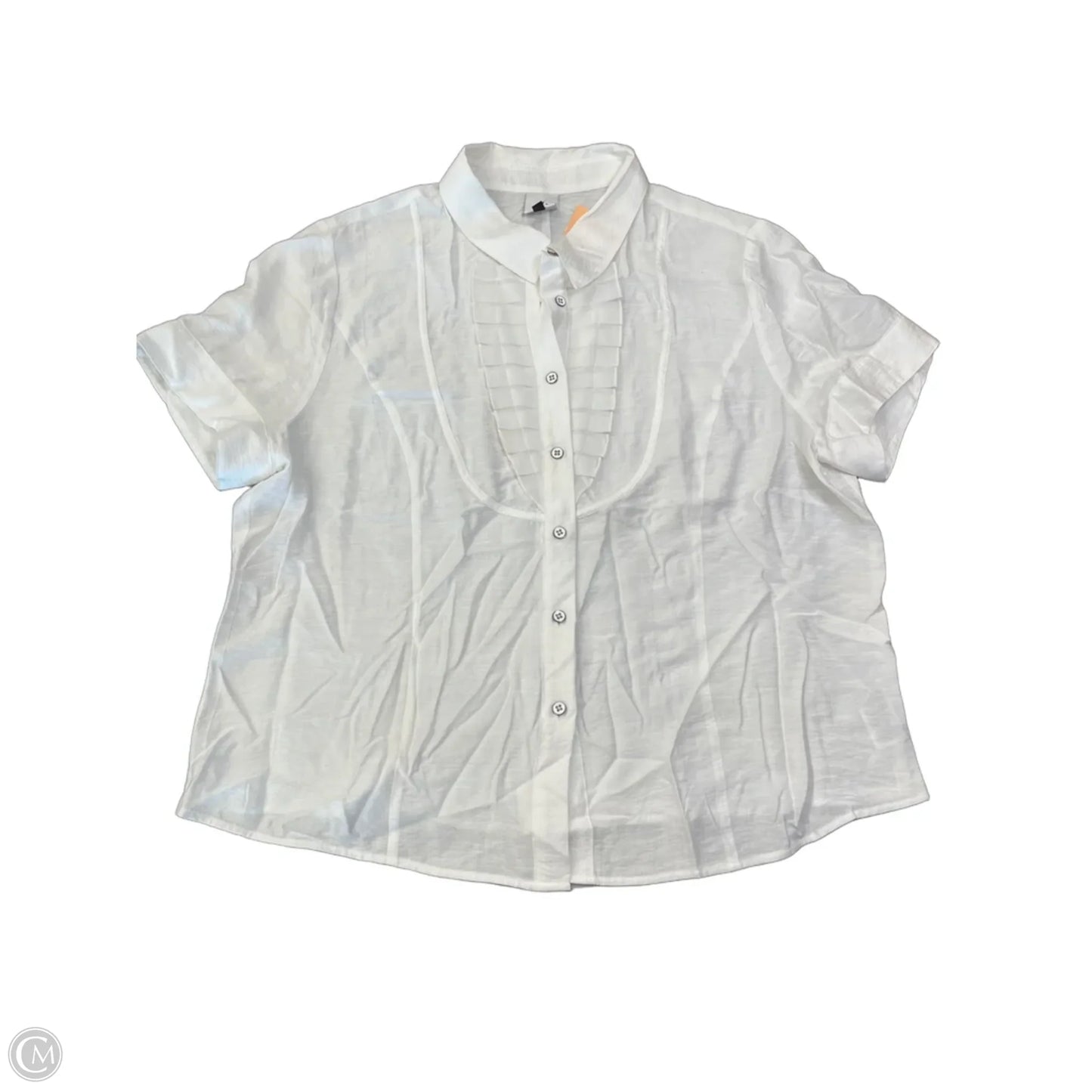Top Short Sleeve By Cabi In White, Size: Xl