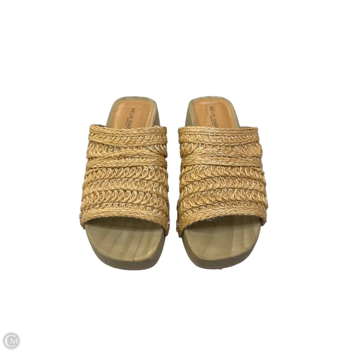 Sandals Heels Block By Kelsi Dagger In Tan, Size: 5.5