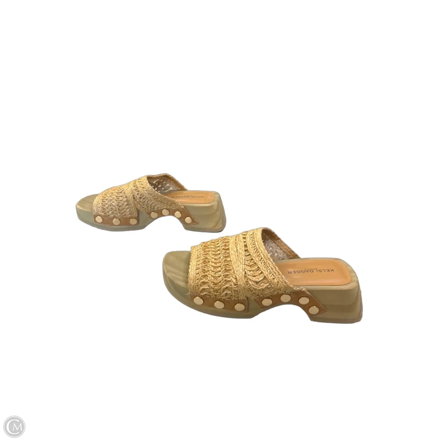 Sandals Heels Block By Kelsi Dagger In Tan, Size: 5.5