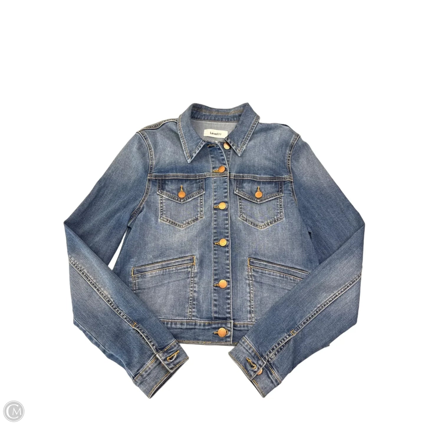 Jacket Denim By Level 99 In Blue Denim, Size: S