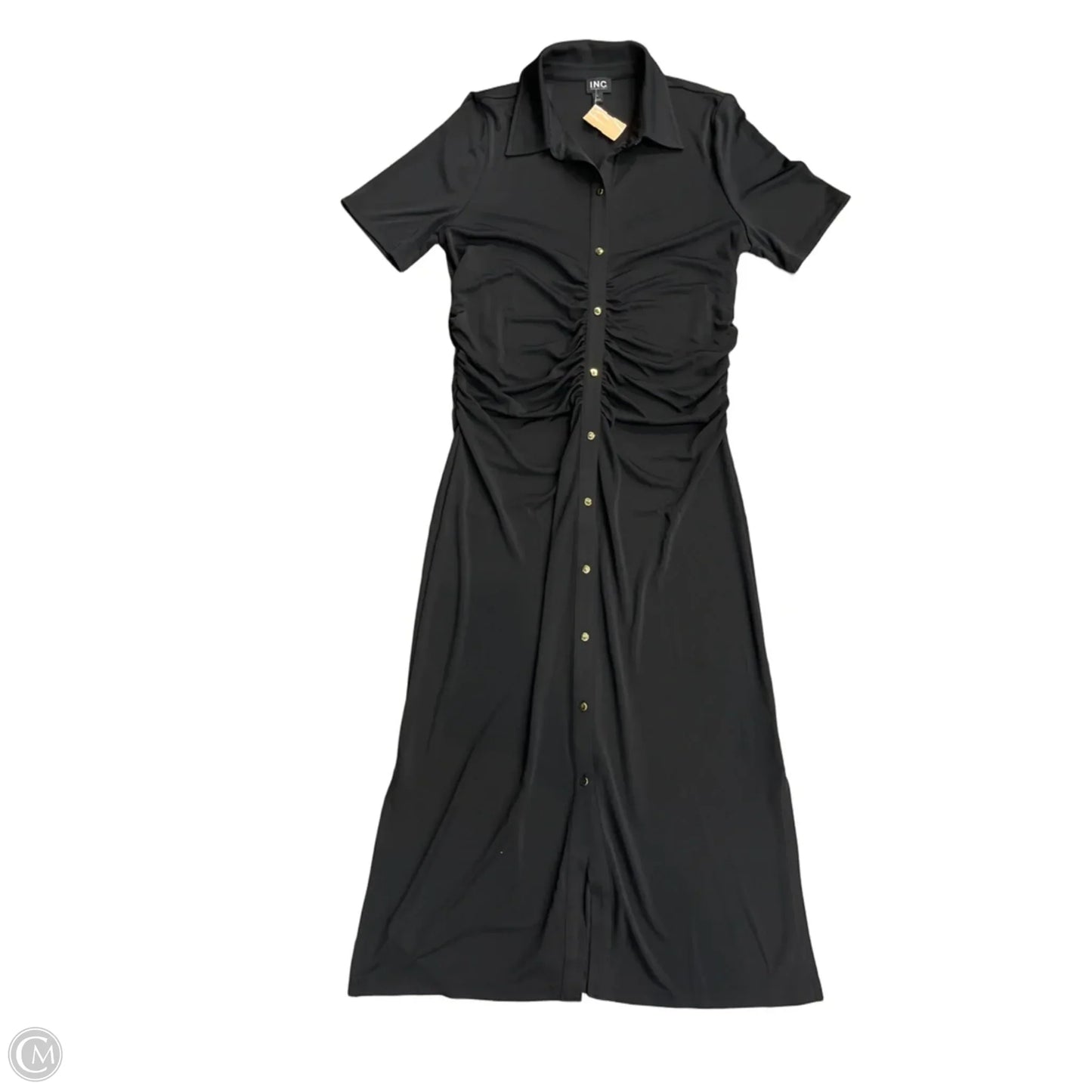 Dress Casual Midi By Inc In Black, Size: L