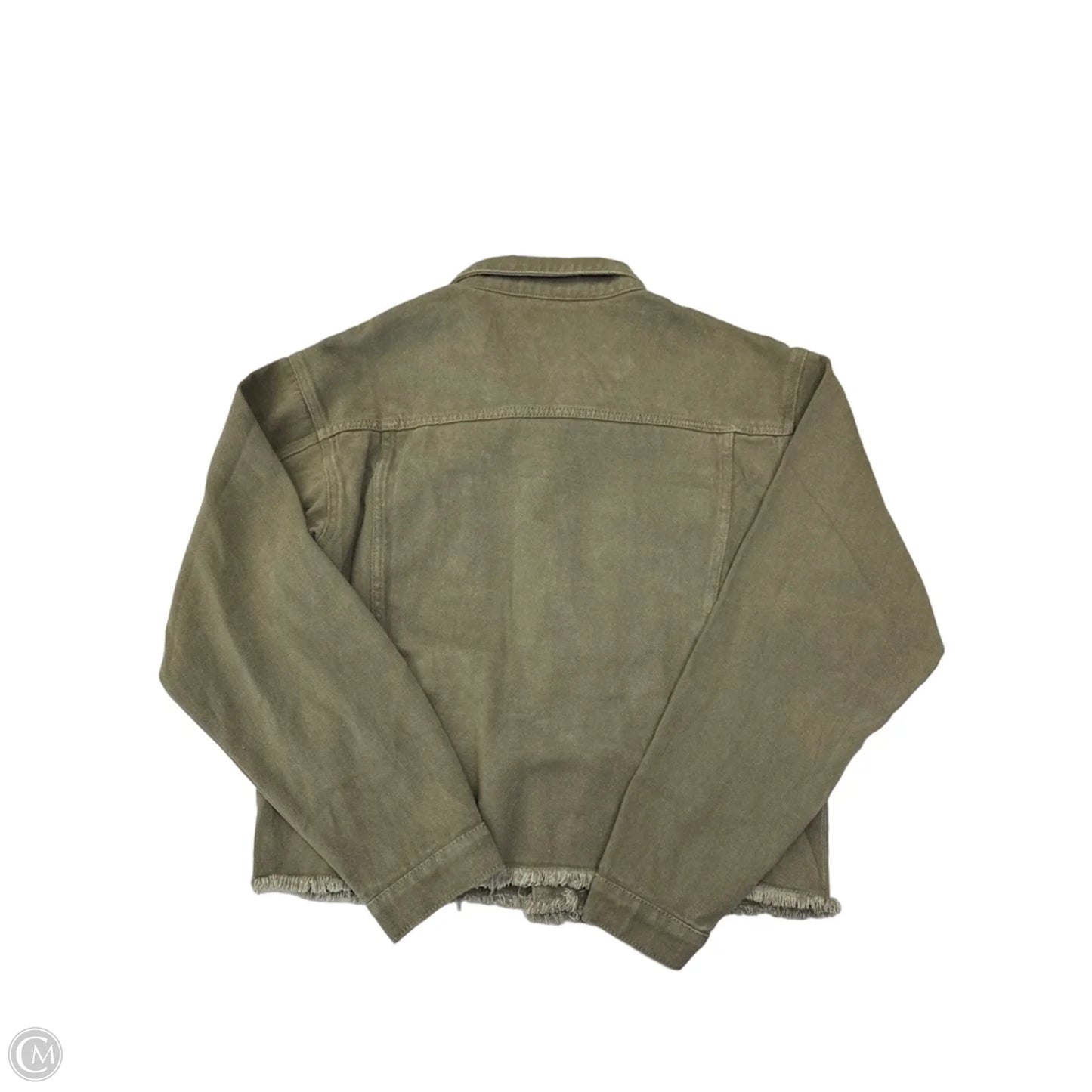 Jacket Denim By Clothes Mentor In Green, Size: M