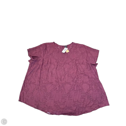 Blouse Short Sleeve By Torrid In Purple, Size: 4x