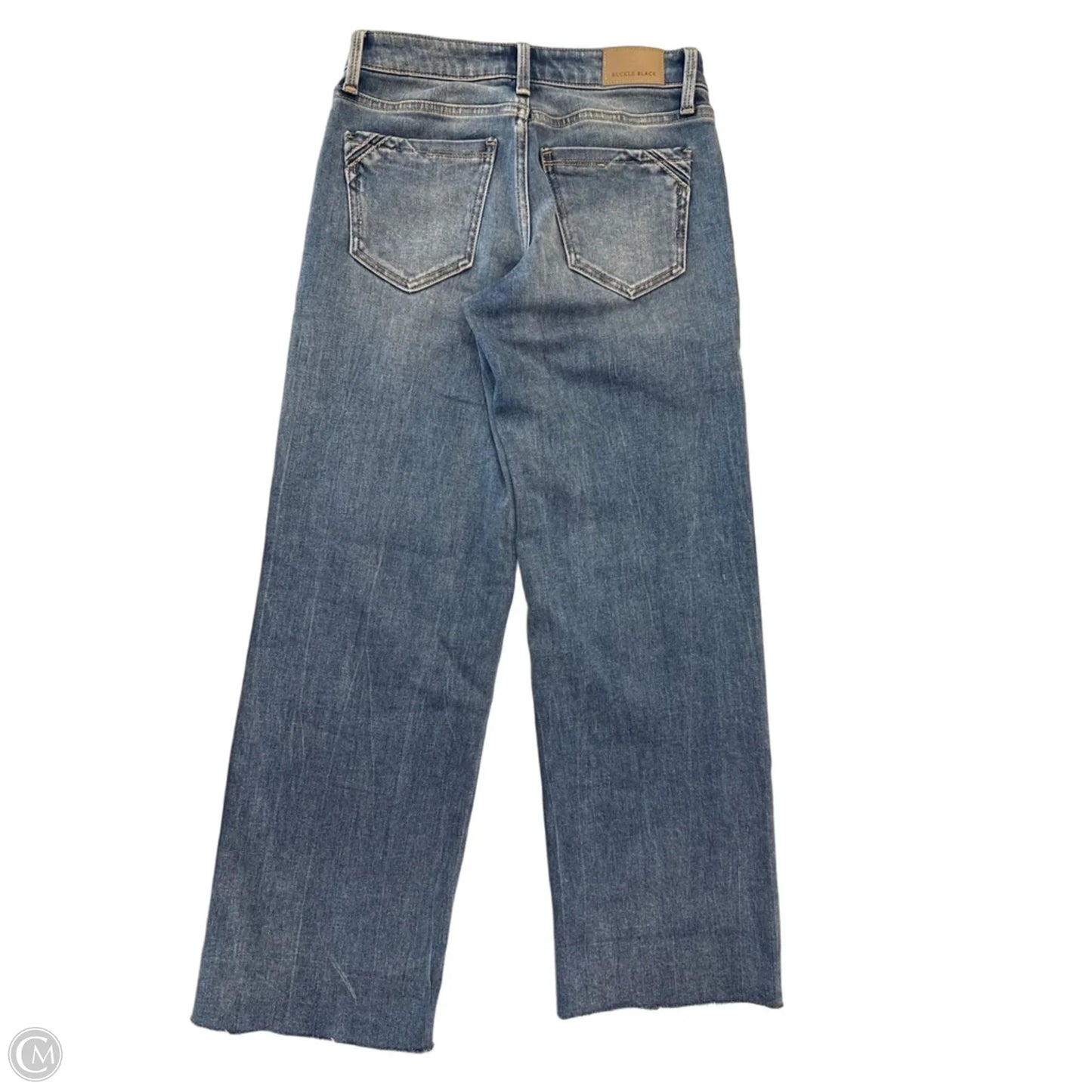 Jeans Cropped By Buckle Black In Blue Denim, Size: 0