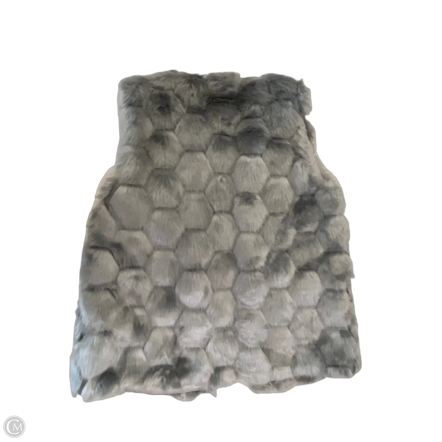 Vest Faux Fur & Sherpa By Sioni In Grey, Size: L