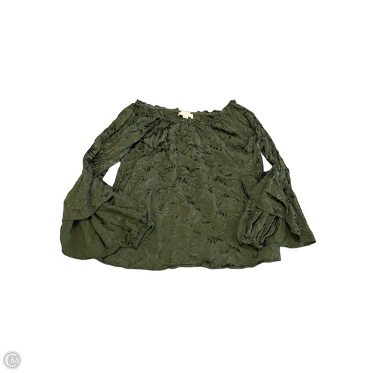 Blouse Long Sleeve By Michael By Michael Kors In Green, Size: S