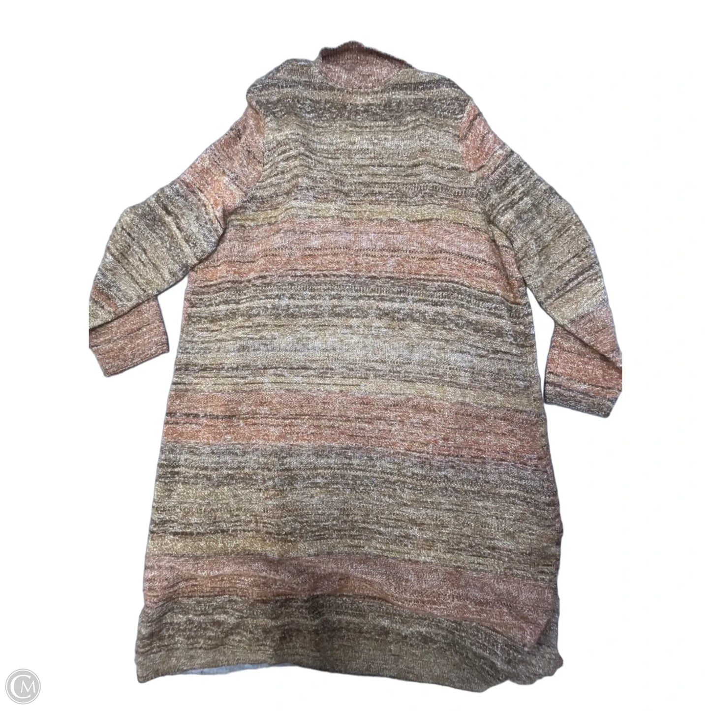 Sweater Cardigan By J. Jill In Brown, Size: 2x