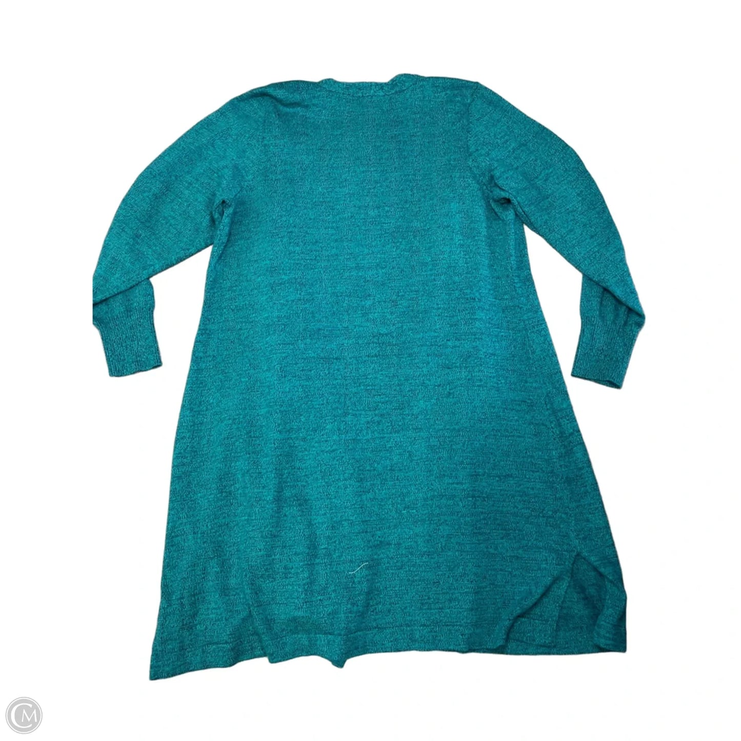 Sweater Cardigan By D&co. In Teal, Size: 1x