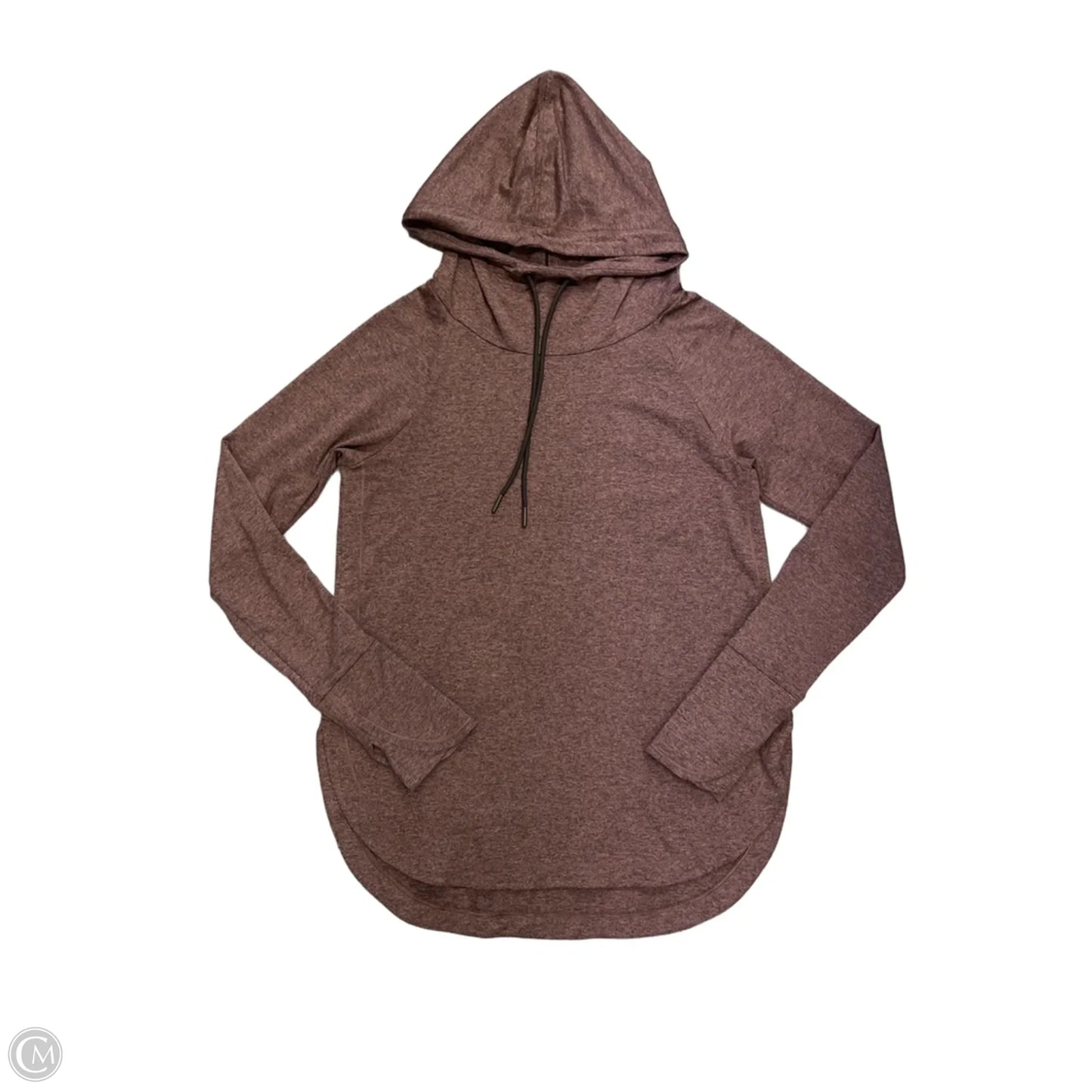 Athletic Top Long Sleeve Hoodie By Athleta In Brown, Size: Xs