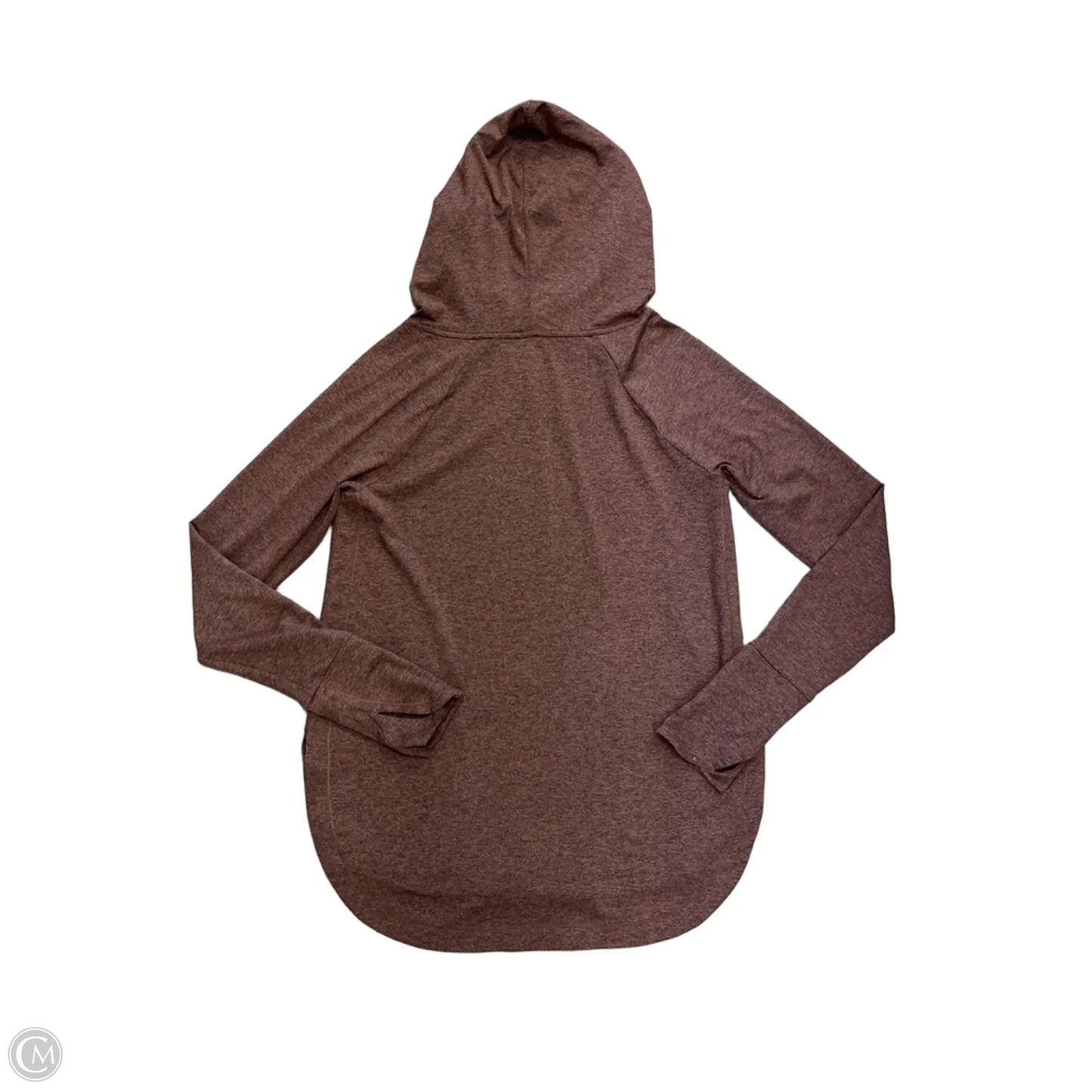 Athletic Top Long Sleeve Hoodie By Athleta In Brown, Size: Xs