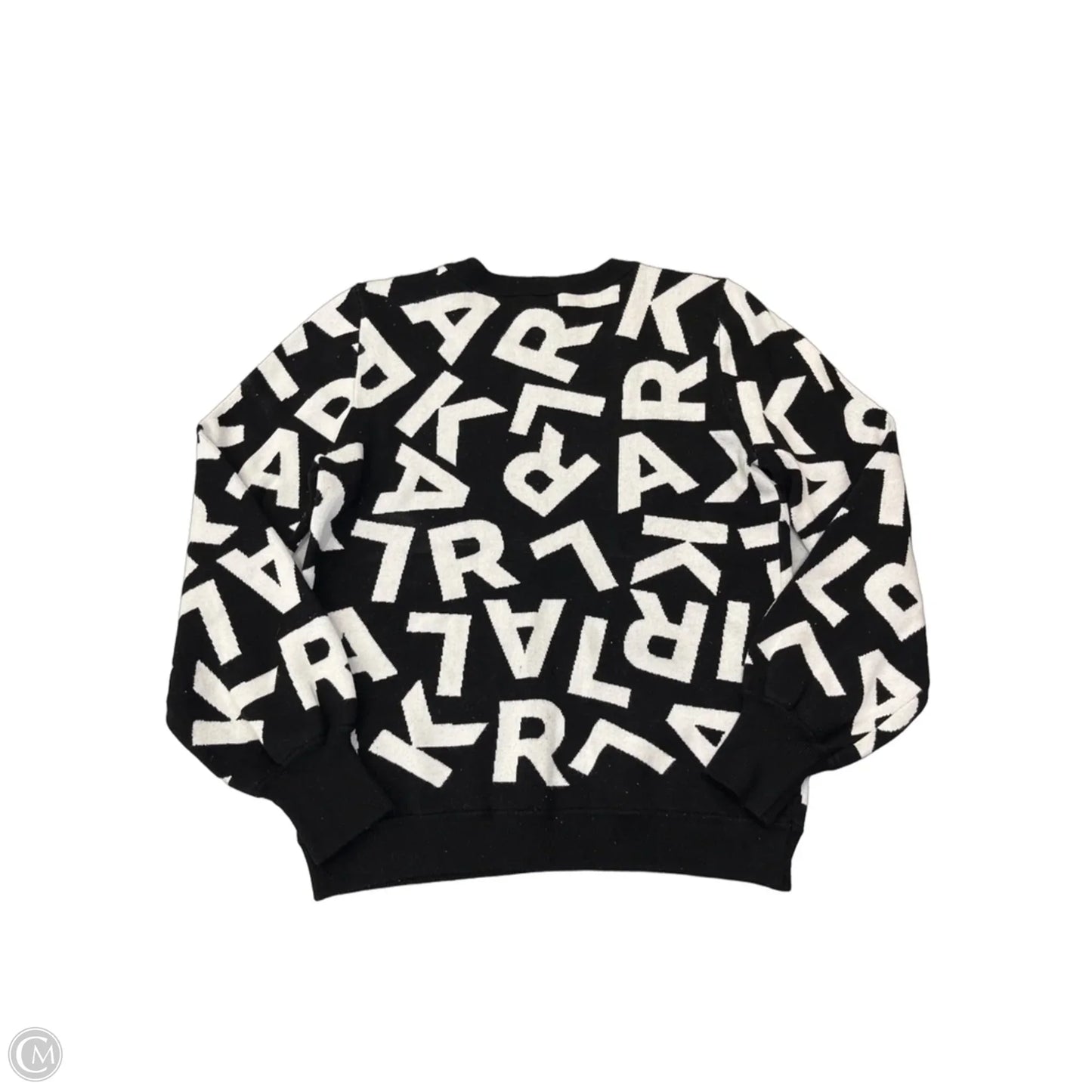 Sweater Designer By Karl Lagerfeld In Black & White, Size: S