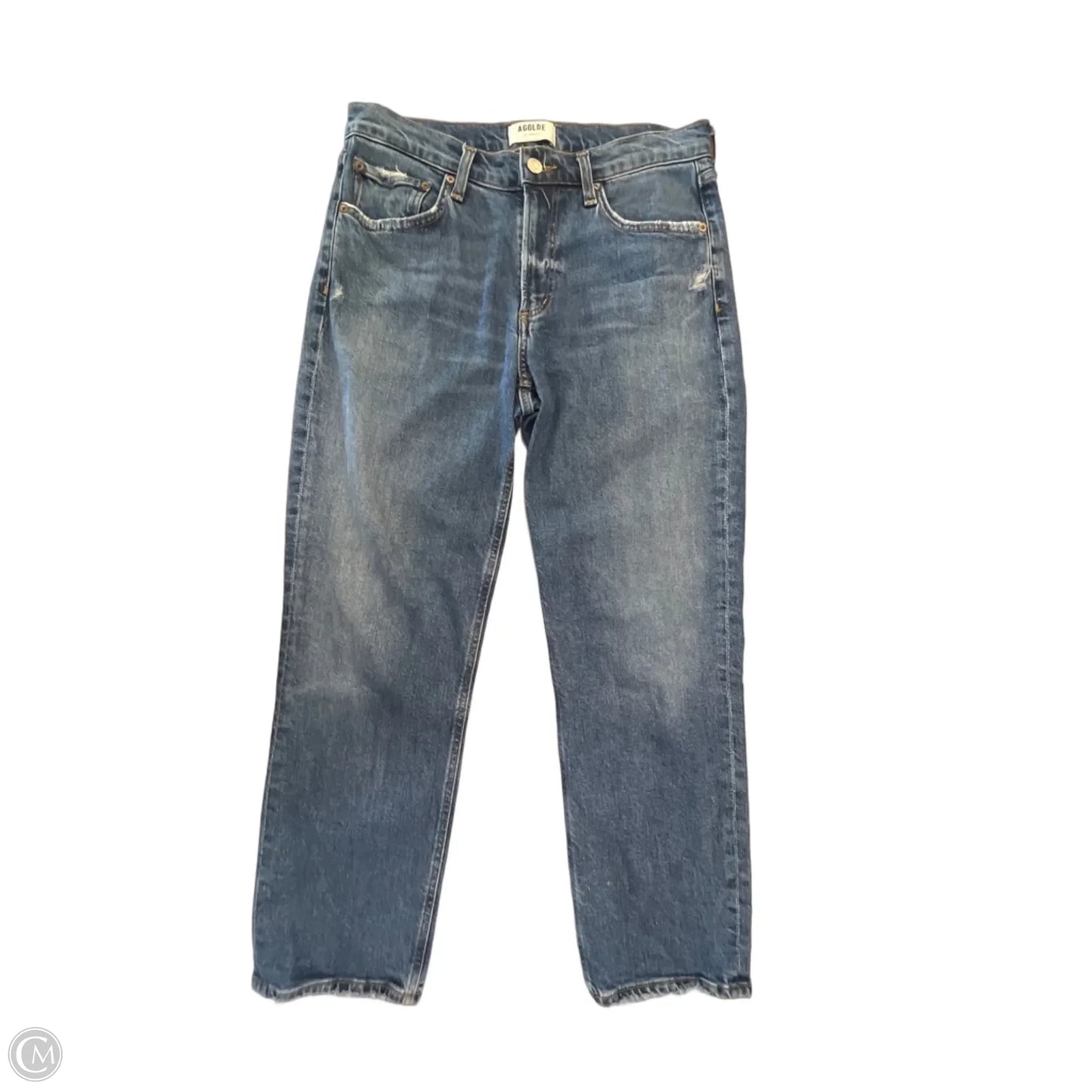 Jeans Boot Cut By Agolde In Blue Denim, Size: 28
