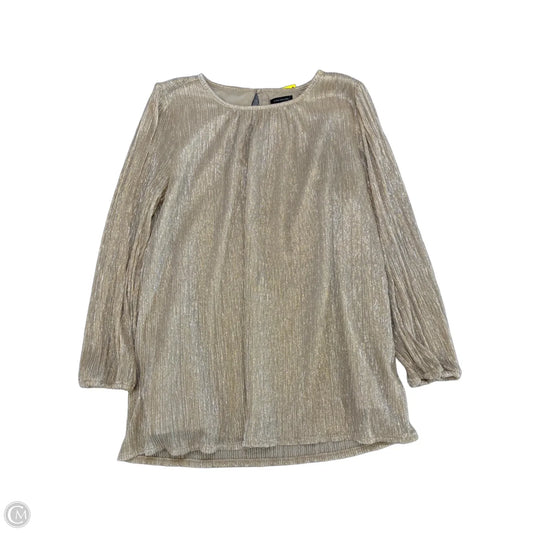 Blouse Long Sleeve By Ann Taylor In Gold, Size: Xs