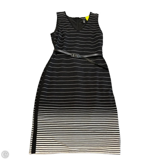 Dress Casual Midi By White House Black Market In Striped Pattern, Size: L