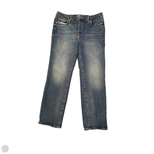 Jeans Straight By Good American In Blue Denim, Size: 14