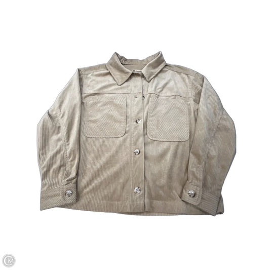 Jacket Shirt By Democracy In Tan, Size: Xs