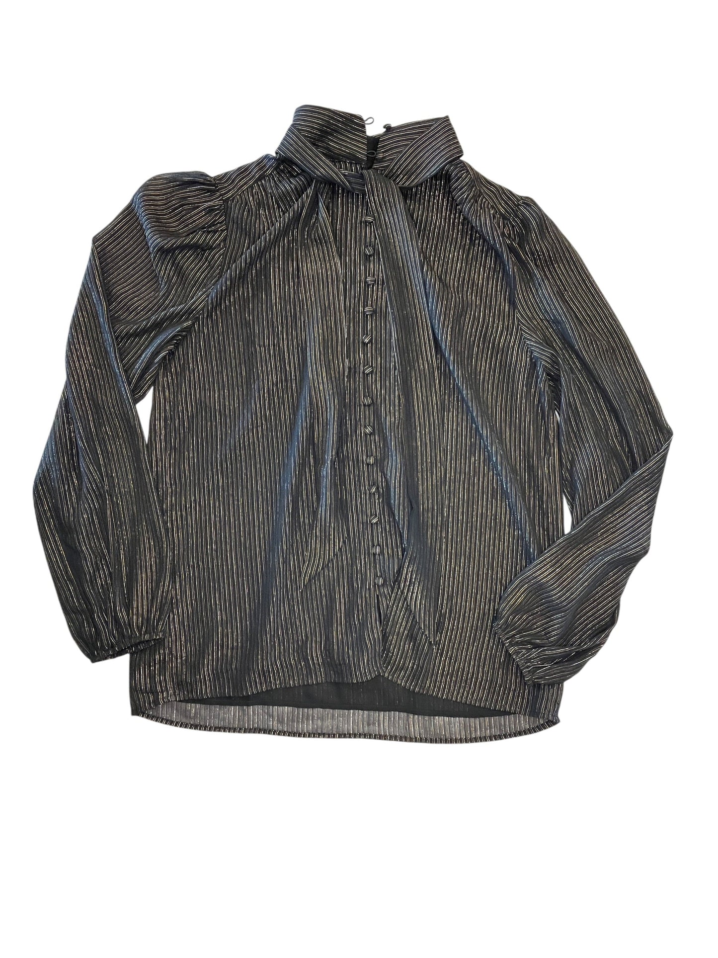 Blouse Ls By Ann Taylor In Black, Size:S