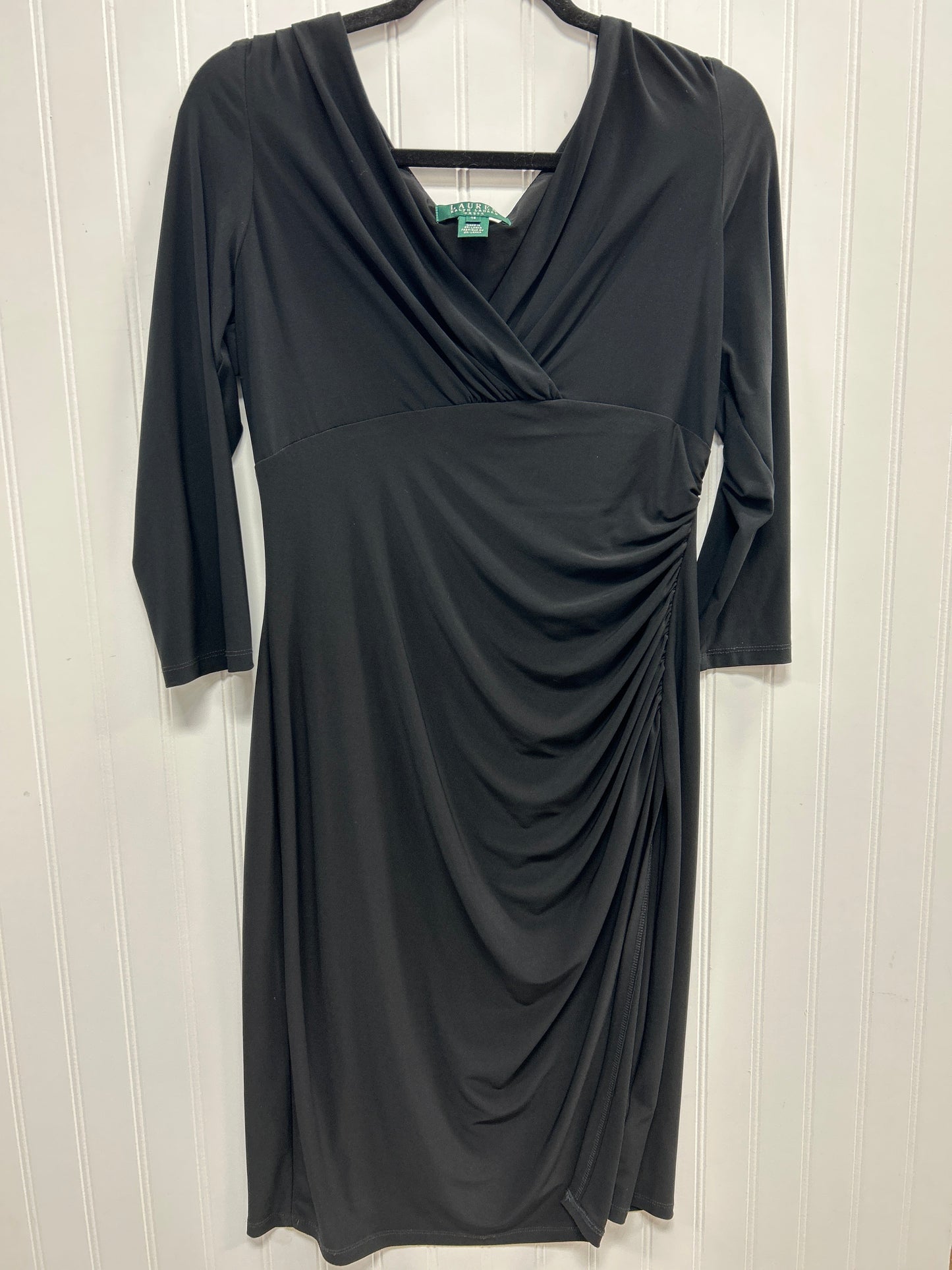 Dress Party Long By Ralph Lauren In Black, Size:14