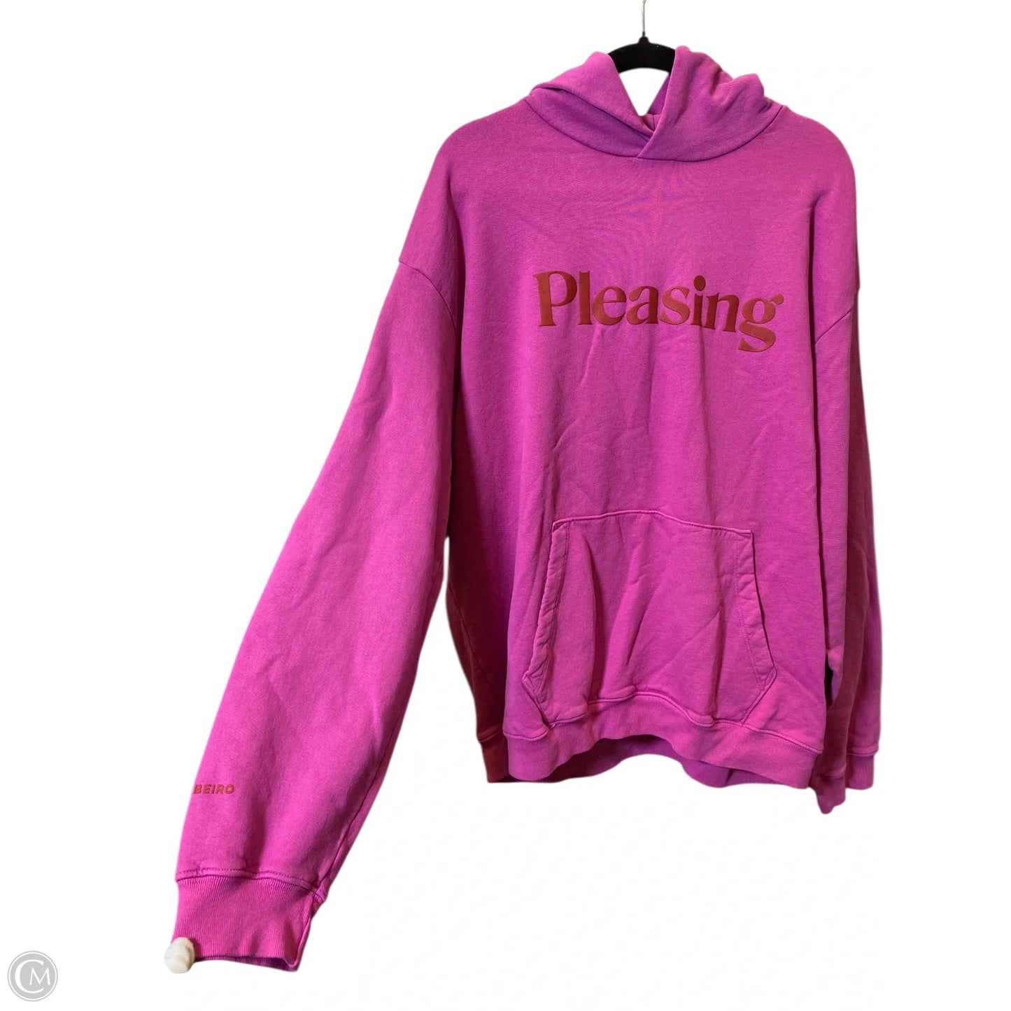 Sweatshirt Hoodie Designer By Pleasing In Pink, Size: Xl